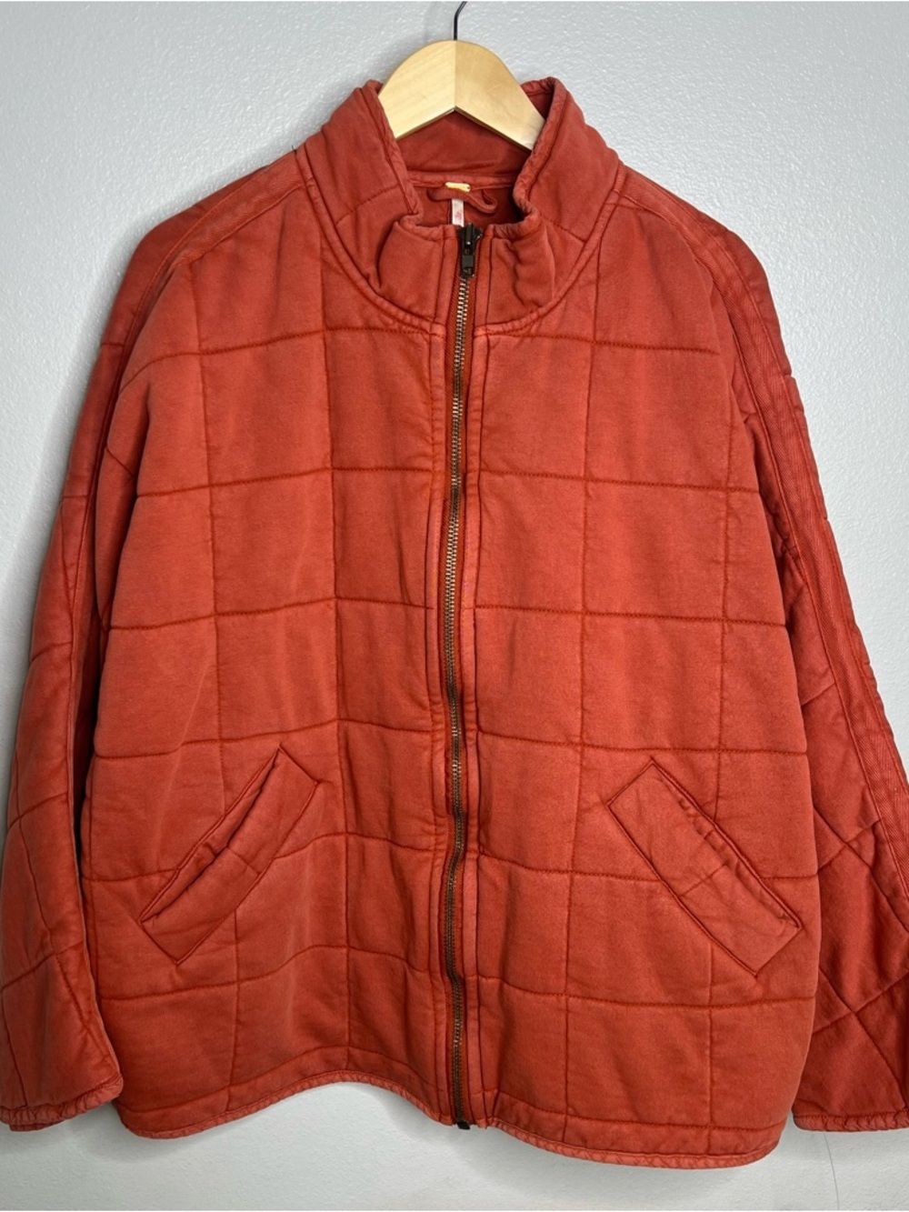 $198 NWT Free People Dolman Sleeve Quilted Zip Jacket Soft, Heavyweight - Medium